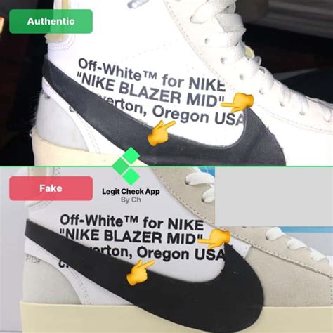 how to spot fake off white nike blazers|nike blazer off white check.